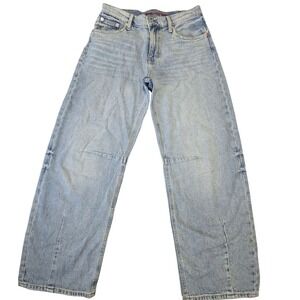 Lucky Brand Barrel Jeans Womens 2/26R Light Wash Wide Leg Relaxed Fit